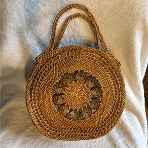 Handcrafted Tan Woven Bag